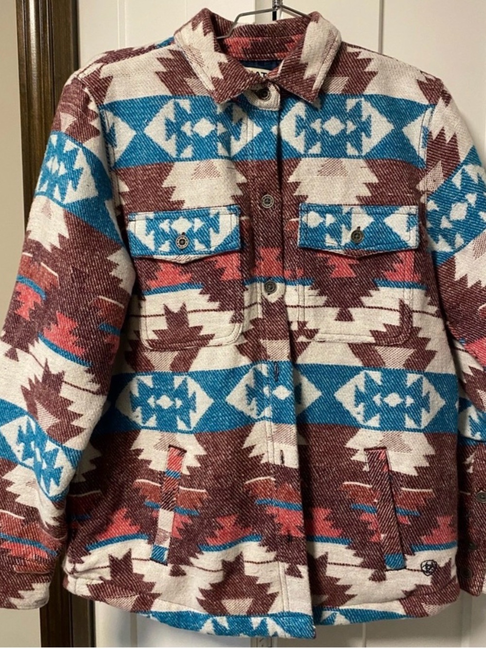 Arita Baja Jacquard Aztec Print Shacket